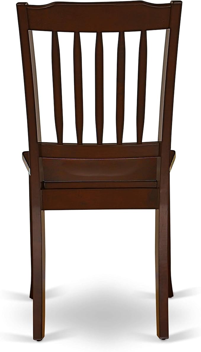 East West Furniture DODA5-MAH-W 5 Piece Dining Room Furniture Set Includes a Rectangle Wooden Table with Butterfly Leaf and 4 Kitchen Dining Chairs, 42x78 Inch, Mahogany