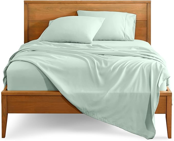 Bare Home Split Head Flex King Sheet Set - 1800 Ultra-Soft Microfiber Bed Sheets - Double Brushed - Deep Pockets - Easy Fit - 4 Piece Set - FlexTop Bedding Sheets (Split Head Flex King, Spring Mint)
