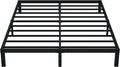 EMODA 10 Inch California King Bed Frames Heavy Duty Metal Cal King Platform with Steel Slats Support, No Box Spring Needed, Noise Free, Black
