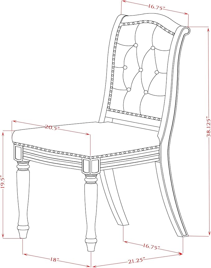 LKMA7-SBB-34-7-pc Dining Room Set Consists of a Dinner Table and 6 Dark Grey Polyester Fabric Modern Dining Chairs with Button Tufted Back - Sand Blasting Black Finish