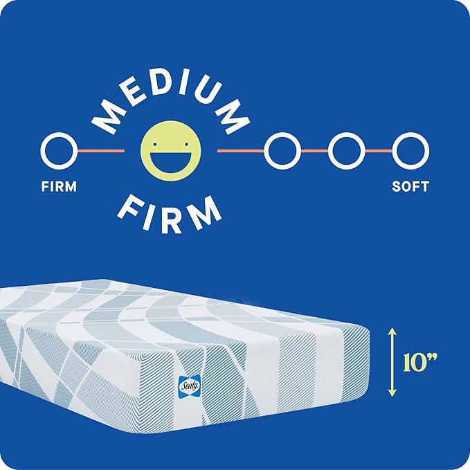 Sealy Dreamlife 10” Hybrid Mattress-in-a-Box, Full, SealyComfort Gel Memory Foam, SealyResponsive Encased Coils, Surface-Guard Technology