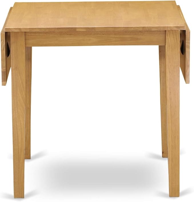 East West Furniture NDVA5-OAK-W 5 Piece Dining Room Furniture Set Includes a Rectangle Dining Table with Dropleaf and 4 Wood Seat Chairs, 30x48 Inch, Oak