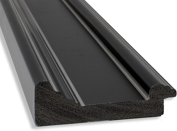 Amanti Art Black Bathroom Mirror for Over Sink, 28x34 Ridge Black Rectangle Vanity Mirror, Large Traditional Frame, Hangs Horizonally and Vertically, Bathroom Wall Decor, Beveled Edge