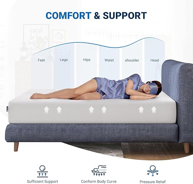 Avenco 12 Inch Full Mattress in a Box with Comfort Memory Foam for Pain Relief & Guestroom Sleep