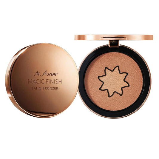 M. Asam MAGIC FINISH Satin Bronzer Gold & Hazel (0.22 oz) - 4-in-1 Bronzer Powder, Satin-Touch Texture, Creamy-Soft with Ultra-Fine Color Pigments, Vegan & Silicone-Free