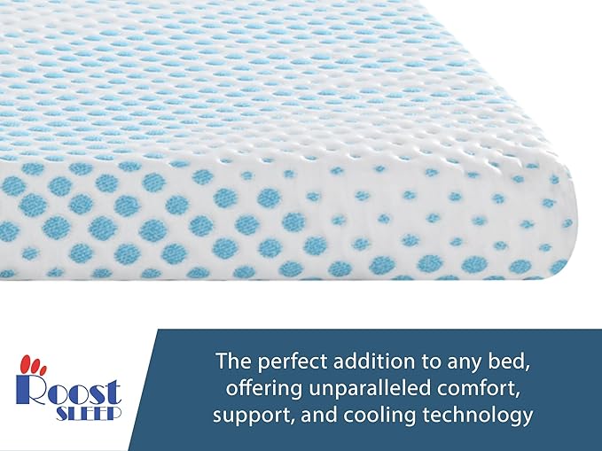 Cool Cloud Supreme 3 Inch Gel Memory Foam Full Mattress Topper – Cooling, Ventilated Design for Back and Pressure Relief