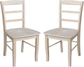 Set of Two Madrid Ladderback Dining Chairs, Unfinished