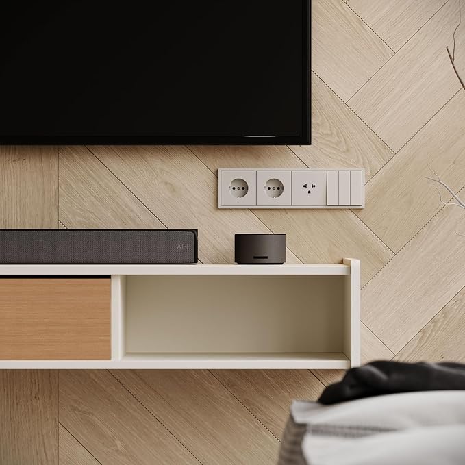 70'' Floating TV Stand,Wall Mounted TV Console,Floating TV Cabinet,Under TV Shelf for Bedroom Living Room(White)