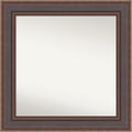 Amanti Art Brown Bathroom Mirror for Over Sink, 34x34 Moab Brown Bronze Square Vanity Mirror, Large Modern Contemporary Frame, Hangs Horizonally and Vertically, Bathroom Wall Decor, Non-Beveled Edge