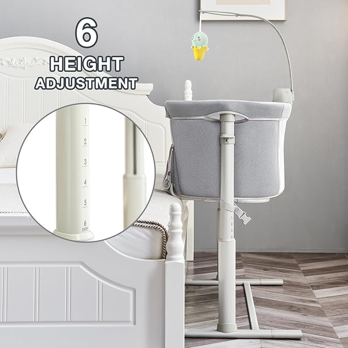 RONBEI Baby Basinet Bedside Sleeper,Infant Bedside Bassinet Bedside Crib for Baby/ Baby Boy/Baby Girl
