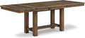 Signature Design by Ashley Moriville Farmhouse 36” x 30” Dining Extension Table, Seats up to 8, Brown