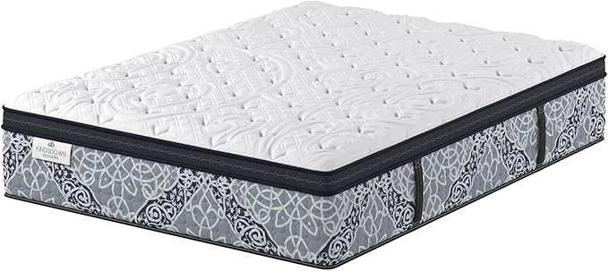 Kingsdown Cushion Firm Euro Pillow Top Hybrid Queen Mattress Cooling Gel Memory Foam Layer Multi-Layered Motion Isolation Cool Sleep Quilted Top Luxury Mattresses, 15-inch, Passions Engleson