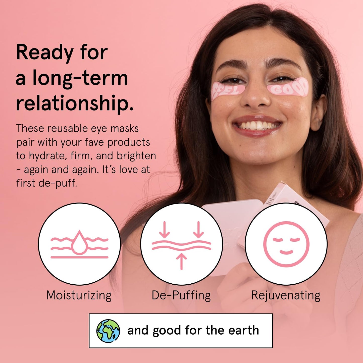 grace & stella Reusable Eye Patches (1 Pair) - Silicone Reusable Under Eye Patches for Dark Circles - Up to 1 Year of Daily Use, With Tin Case - Puffy Eyes Treatment for Women - Vegan Cruelty Free