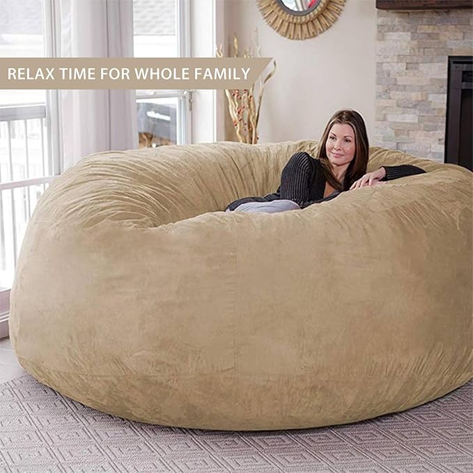 Reusable Beanbag Chair Inner Lining Cover for Pack Bean Filler EPP EPS Shredded Memory Foam and Wash Needs, 3.5 FT