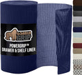 GORILLA GRIP powerGRIP Drawer Shelf and Cabinet Liner, Thick Strong Hold, Non-Adhesive Liners Protect Kitchen Cabinets and Cupboard, Bathroom Drawers, Easy Install, Breathable Mat, 17.5" x30', Navy