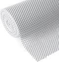 Shelf and Drawer Liner for Kitchen Cabinets Non-Adhesive, Non Slip Durable Strong Clean Long Size 12 Inches X 20 Feet, Shelves, Cabinets, Storage, Kitchen and Desks, Silver Gray