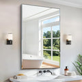 Beveled Bathroom Mirror, 30x48 Inch Large Frameless Mirrors for Wall, Upgraded Shatterproof Beveled Frameless Vanity Mirror for Bathroom,Bedroom,Living Room and Entryway