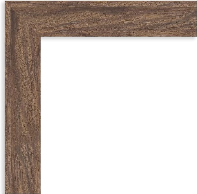 Amanti Art Brown Wall Mirror 27x33 Pia Medium Brown Rectangle Bathroom Mirror for Wall Decor Living Room, Large Casual Frame, Hangs Horizonally and Vertically, Bathroom Decor, Beveled Edge