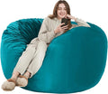 HABUTWAY Bean Bag Chair: Giant 5' Memory Foam Furniture Bean Bag Chairs for Adults with Microfiber Cover 5Ft (Sea Blue)