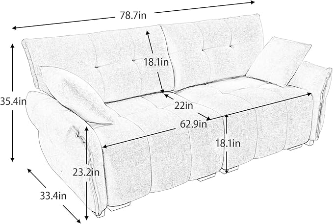 Modern Chenille Fabric 2-Seat Loveseat Sofa, Premium Upholstery Living Room Couch with Tufted Backrest & Comfortable Armrests and High-Resilience Memory Foam Cushions,Green