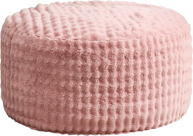 Hobestluk Bean Bag Chairs Beanbag Chair with Filler Adult Bean Bags with Fluffy & Machine Washable Cover, Giant Bean Bag Chairs for Adults (Pink, 3FT-36" x 36" x 22")