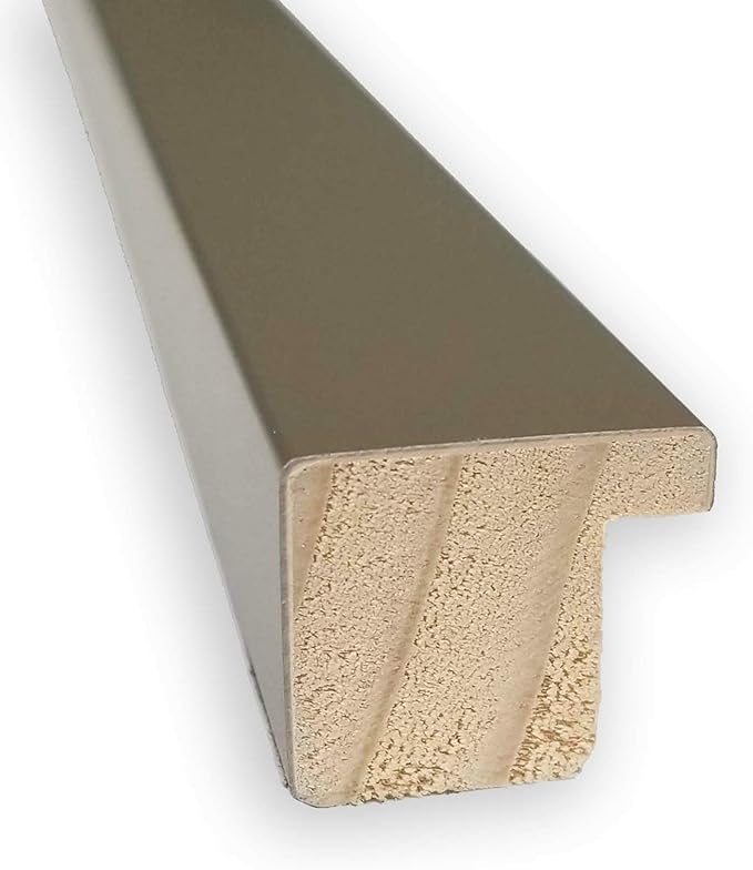 Amanti Art Grey Wall Mirror 21x21 Svelte Clay Grey Square Bathroom Mirror for Wall Decor Living Room, Medium Modern Wood Frame, Hangs Horizonally and Vertically, Bathroom Decor, Beveled Edge
