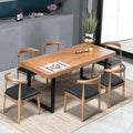 Solid Wood Dining Table Modern Minimalist Durable Stylish for Office and Home Flexible Use as Dining Table or Office Desk Perfect for Kitchen Dining Room Living Room(63*27.5*29.5)