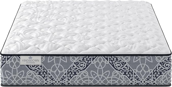 Kingsdown Firm Hybrid Mattress Twin Cooling Gel Memory Foam Layer Multi-Layered Motion Isolation Cool Sleep Quilted Top Luxury Mattresses, 13.5-Inch Passions Merridale
