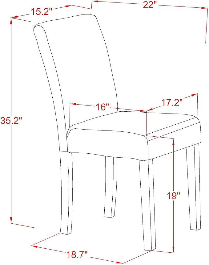 East West Furniture ANAB3-LWH-02 3 Piece Dinette Set for Small Spaces Contains a Round Kitchen Table with Pedestal and 2 Light Beige Linen Fabric Parson Chairs, 36x36 Inch, Linen White