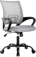 BestOffice Office Chair Ergonomic Cheap Desk Chair Mesh Computer Chair Lumbar Support Modern Executive Adjustable Stool Rolling Swivel Chair for Back Pain (Grey)