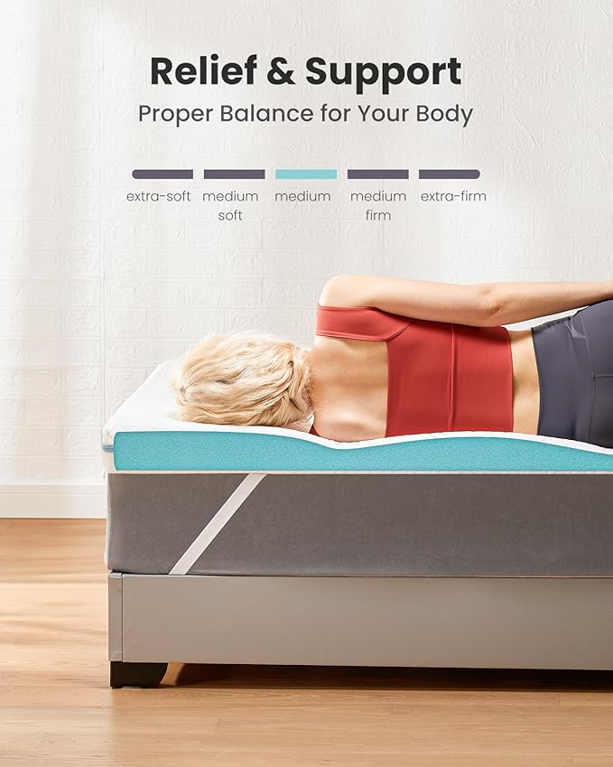 Dreamsmith Full Size Mattress Topper - 3 Inch Cooling Gel Memory Foam Mattress Pad for Pressure Relief, Bed Topper with Removable Washable Soft Cover Non-Slip, CertiPUR-US & Oeko-Tex Certified