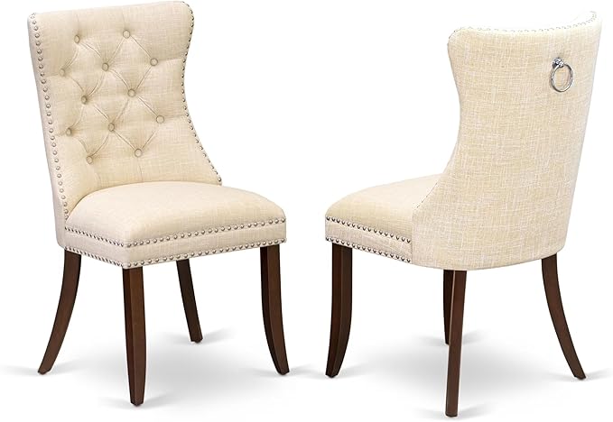 East West Furniture DODA7-MAH-32 7 Piece Dinette Set Includes a Rectangle Dining Table with Butterfly Leaf and 6 Polyester Fabric Upholstered Chairs, 42x78 Inch, Mahogany