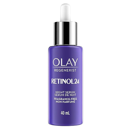 Olay Retinol 24 MAX Night Smoothing Serum, Fragrance – Free, 1.3 Oz