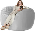 HABUTWAY Bean Bag Chair: Giant 5' Memory Foam Furniture Bean Bag Chairs for Adults with Microfiber Cover 5Ft (Light Grey)
