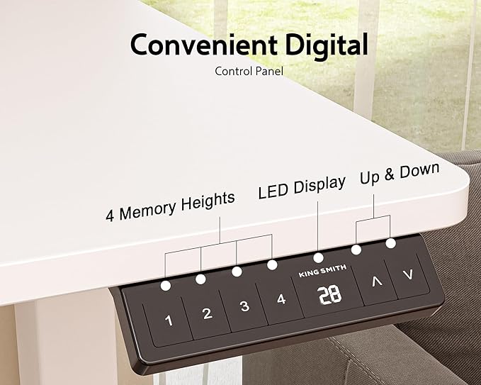 55x24 Inches Electric Standing Desk With Drawer and Monitor Stand, Height Adjustable for Home Office, Ergonomic Sit to Stand With Phone Holder, 3 Hooks, White