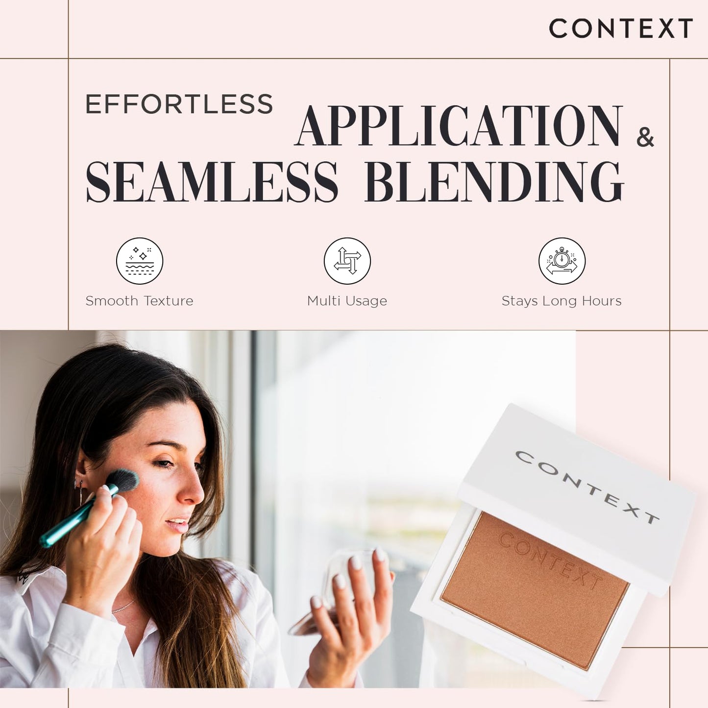 Context Skin Matte Bronzer Powder | Vegan & Cruelty-Free Powder Bronzer for Face | Sun-Kissed Makeup Finish | Long-Lasting, Buildable Coverage Skin Tones | Undisputed