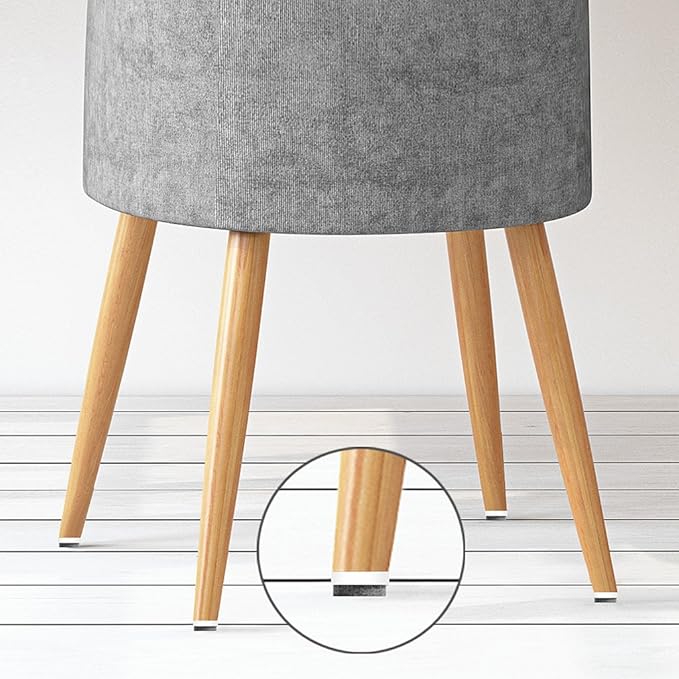 ALIMITOPIA 40pcs Screw-on Furniture Felt Pad Chair Glide Slider Hardwood Floor Protector for Wooden Leg Feet of Chair Table Furniture(Φ20mm or 0.8";White)