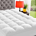ELEMUSE Full XL Mattress Topper for Back Pain, Extra Thick Mattress Pad Cover, Plush Soft Pillowtop with Elastic Deep Pocket, Overfilled Down Alternative Filling