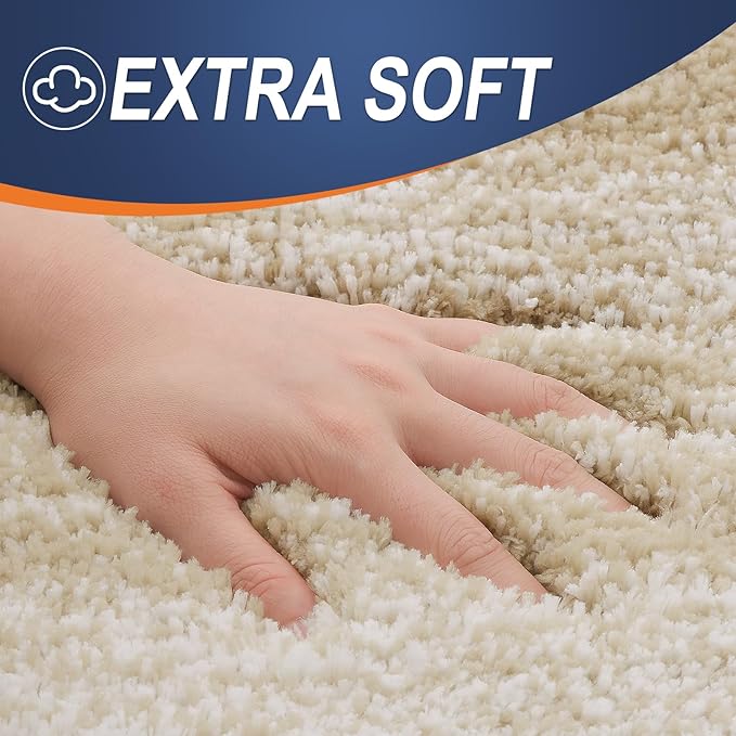 OLANLY Bathroom Rugs Mat 24x16, Extra Soft Absorbent Microfiber Bath Rugs, Rubber Backing, Quick Dry, Machine Washable Bath Mats for Bathroom Floor, Tub and Shower, Home Decor Accessories, Tan