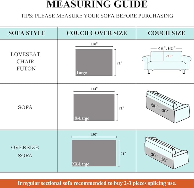 STACYPIK Waterproof Yellow Couch Cover,Non-Slip Sofa Cover for Loveseat, Water Resistant Furniture Protector, Sofa Cover for 3 Cushion Couch,L Shaped for Sectional, Anti-Scratch Sofa Covers-71X150IN