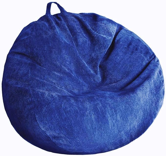 Kisoy Bean Bag Chair Cover (No Filler) Stuffed Animal Storage Bean Bag Cover Pets Dogs/Cats Lazy Beds. Washable Ultra Soft Corduroy Stuffed for Organizing Plush Toys or Textile, Sack Bean Bag