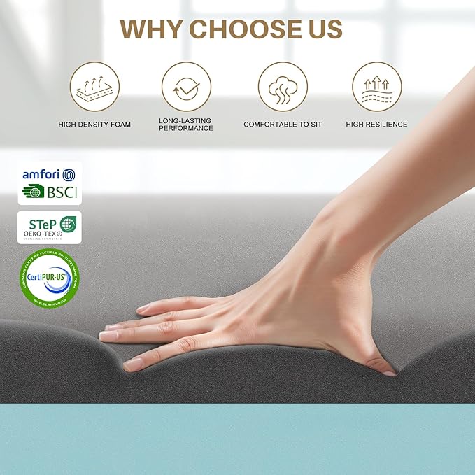 Couch Cushion Support for Sagging Cushions 20''x20'', Two in One Sofa Cushion Support to Repair Sagging Seats, Lift Saggy Seats, Extend Couch's Life, Blue & Grey 3PCS