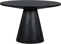 Wooden Kitchen Round Dining Table for 4-6, Round Kitchen Table with Circular Tabletop with Wood Pedestal Base, Rustic Farmhouse Furniture