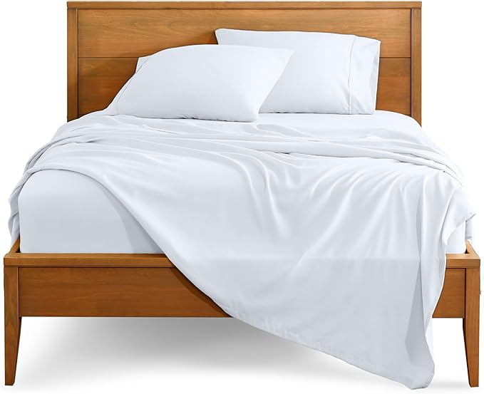 Bare Home Split King Sheet Set - 1800 Ultra-Soft Microfiber Split Sheets - Double Brushed - Deep Pockets - Easy Fit - 5 Piece Set - Bed Sheets & Pillowcases (Split King, White)