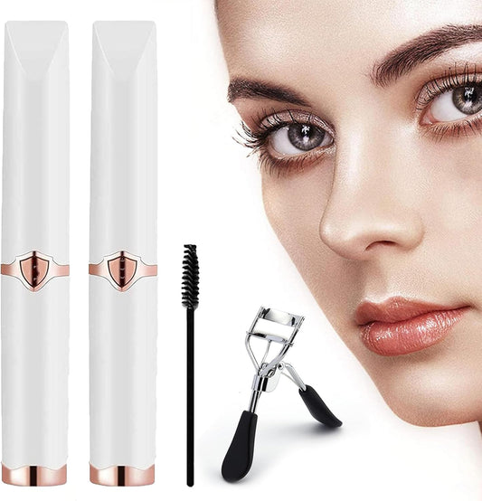 Peshoriadm Eyelash Curler, Electric Eyelash Curler Heated, 2025 New Heated Eyelash Curler with USB Charging, 3 Heat Modes and Smart Temperature Control, Natural Curling 24h Long-Lasting Curl (2Pcs-B)