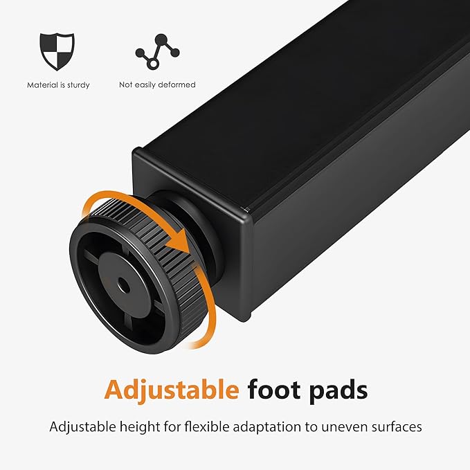 SDHYL 39 inchesNo Assembly Foldable Computer Desk for Home Office Workstation, Study and Writing, Black