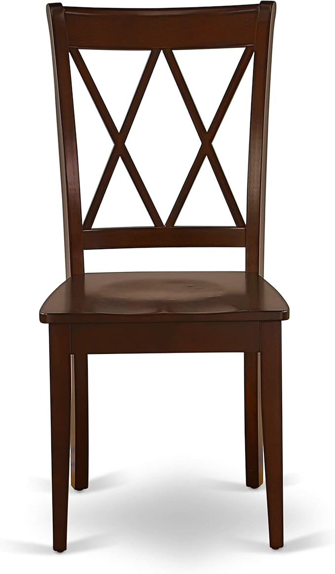 East West Furniture PSCL3-MAH-W 3 Piece Dining Room Furniture Set Contains a Rectangle Wooden Table with Butterfly Leaf and 2 Kitchen Dining Chairs, 32x60 Inch, Mahogany