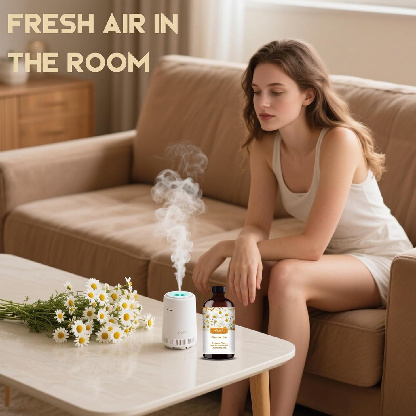 Chamomile Essential Oil-Chamomile Fragrance Oil 4.33oz (130ml)-100% Pure Natural Scent for Diffusers, Candles, Soap Making & Aromatherapy-Relaxing Home & Gift Essential Oil for Bath, Massage