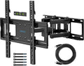 BONTEC Full Motion TV Wall Mount for 23-70 Inch TVs, Articulating Dual Arm Bracket with Tilt Swivel, Fits LED OLED LCD Flat Curved Screens, Max VESA 400x400 mm, Holds 99 lbs, Wall Panel Length 16.1in