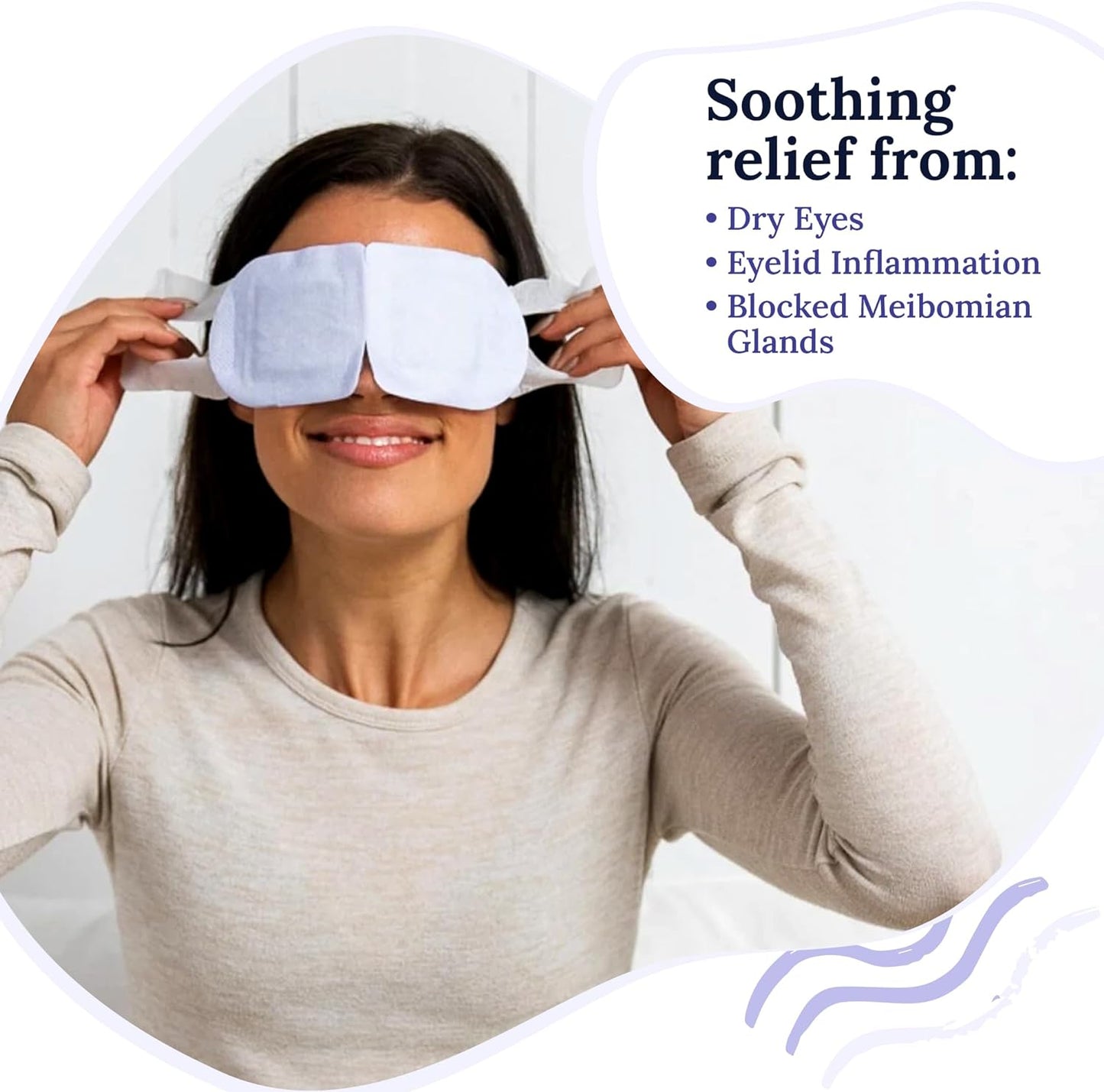 Rest: Self Heating Warm Compress for Dry Eyes | Heated Eye Mask for Fast Relief | No Microwave or Washcloth Needed | Travel Ready | 30 Count